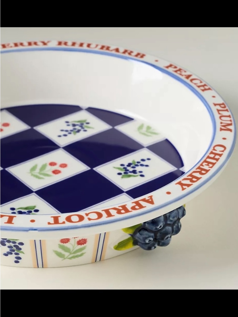 Anthropologie Lotta Stoneware Pie dish.